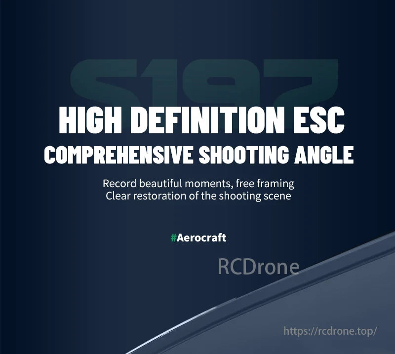 2025 New S197 Drone, High Definition ESC offers comprehensive shooting angles for clear scene restoration.