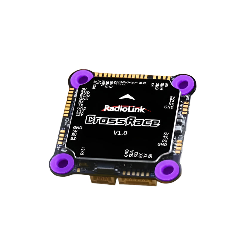 Radiolink CrossRace V2.0 Flight Controller – 12CH Output, Dual BEC, OSD, Betaflight & APM Compatible