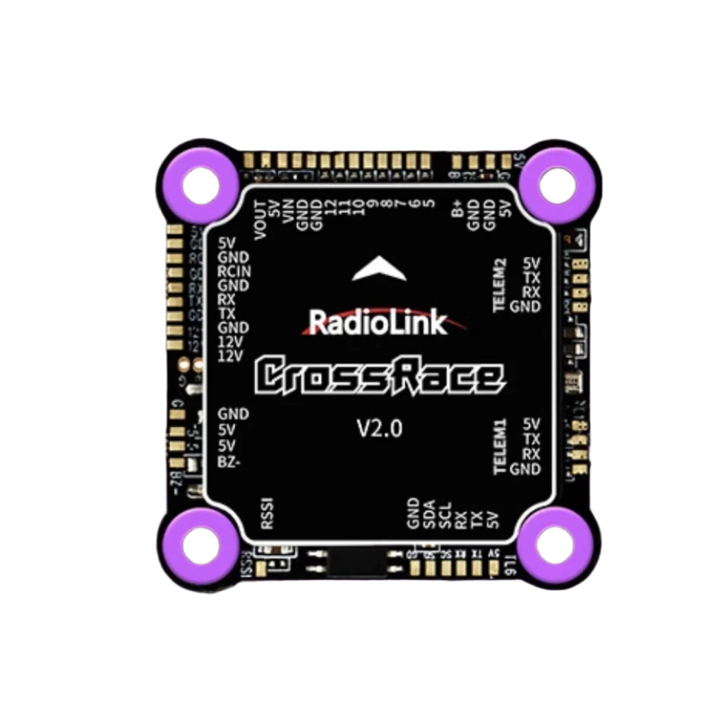 Radiolink CrossRace V2.0 Flight Controller – 12CH Output, Dual BEC, OSD, Betaflight & APM Compatible