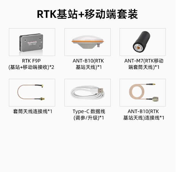 Radiolink RTK F9P 公分級 GPS 模組，配備 ublox F9P、IST8310，支援 20Hz 更新率