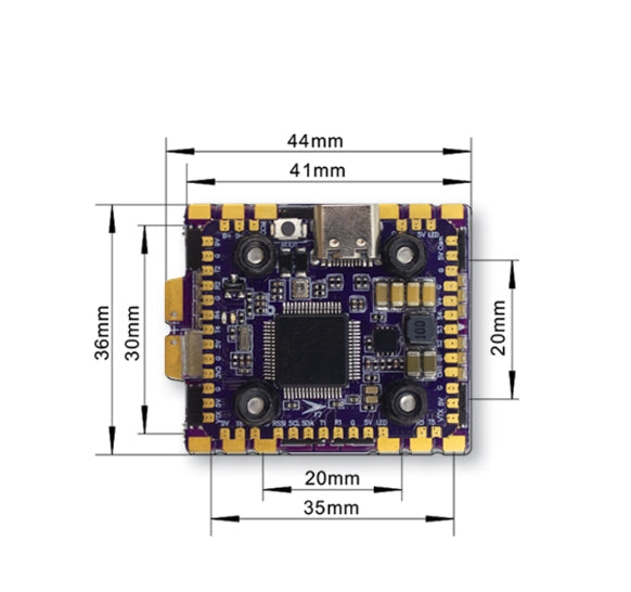 FlyColor Raptor Mini Tower TR20 F722 45A 60A Stack for FPV Drone – RCDrone