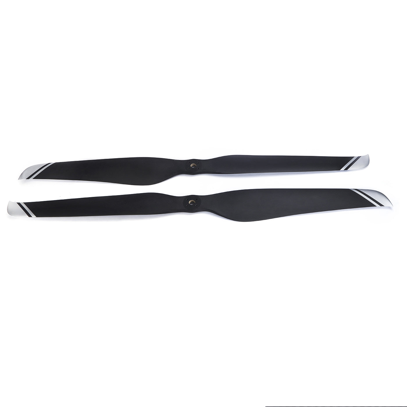 MAD CB2 47.5x18 inch carbon fiber propeller blades in black with white tip stripes