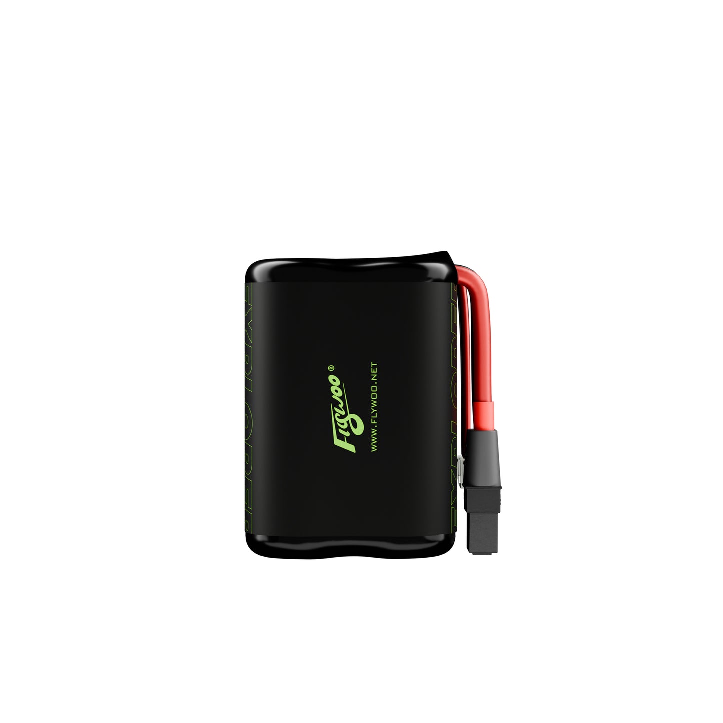 Flywoo Explorer Lionpack Li-ion battery pack with black wrap, Flywoo logo, and XT60 power lead