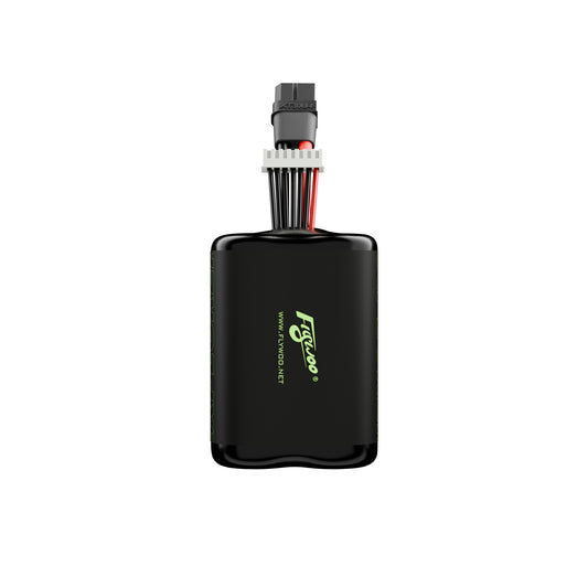 Flywoo Li-ion battery pack with XT60 power plug and JST-XH balance connector, black shrink wrap