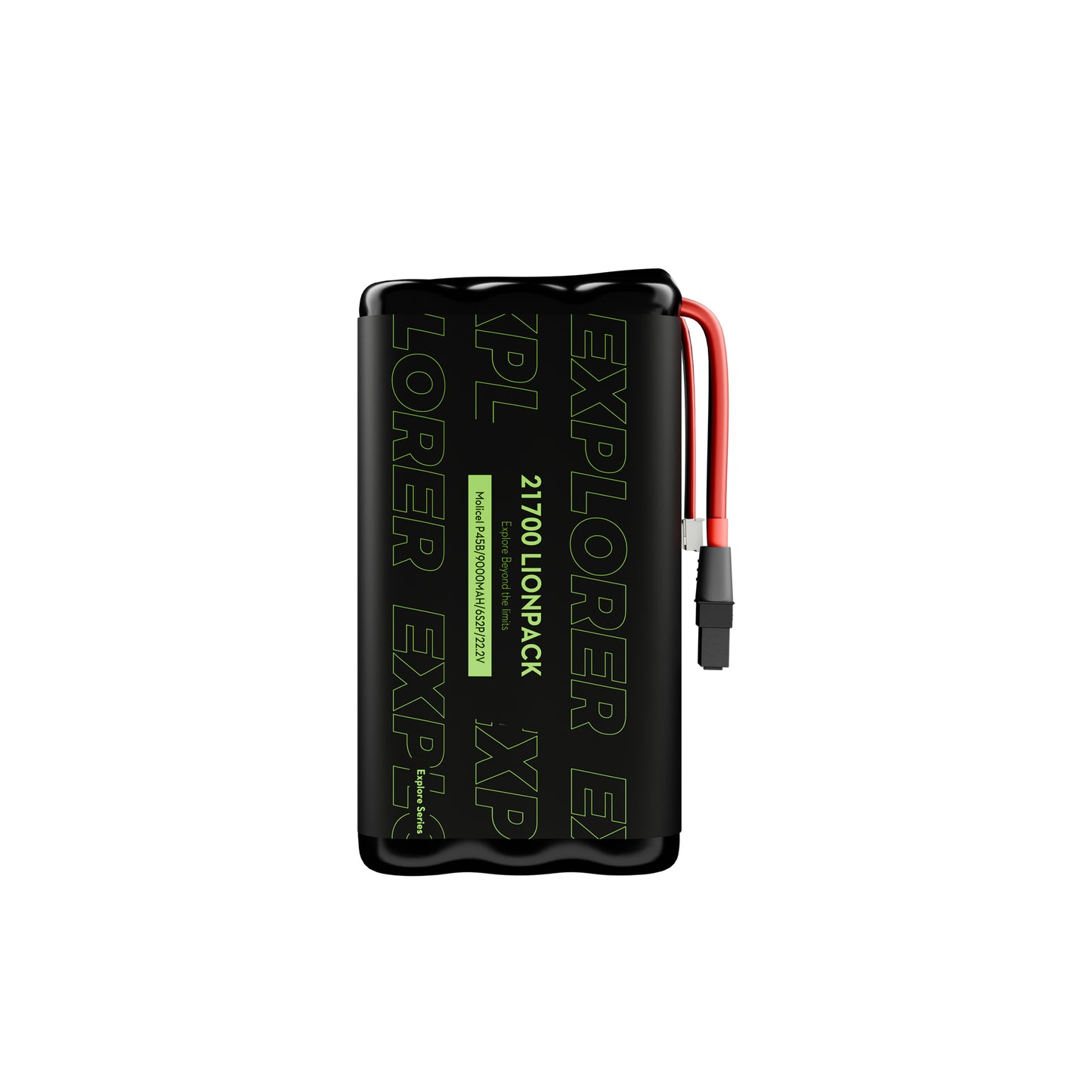 Flywoo Explorer 21700 Li-ion battery pack with XT60 lead, labeled 9000mAh 6S2P 22.2V