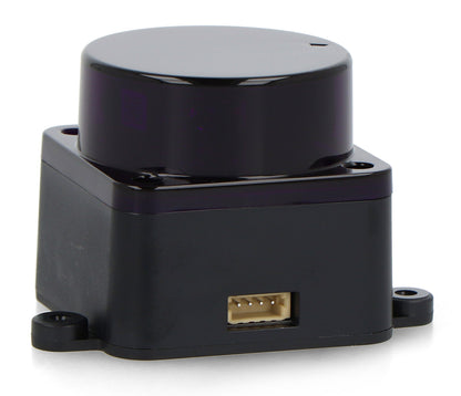 LDROBOT D500 DTOF 360° laser LiDAR scanner module with UART connector, angled view