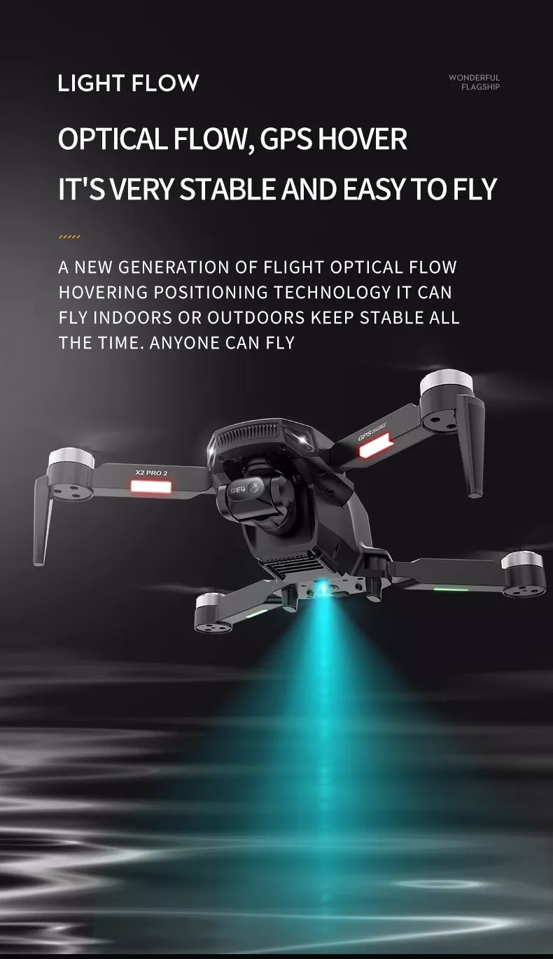 X2 Pro3 Drone, GPS HOVER FLAGSHIP OPTICAL FLOW IS A NEW GENERATION