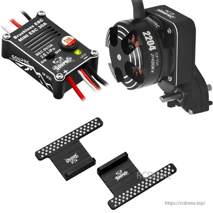 2204 2400KV Brushless Outrunner Motor with Transmission Mount and 30A ESC for SCX24 1/24 RC Crawler Truck Car