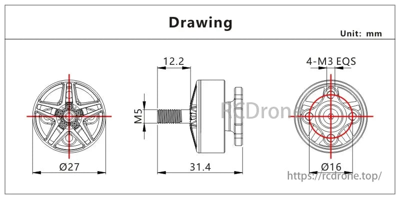 2207 Pro Brushless Motor, The 2110KV motor provides a balanced blend of speed and control for freestyle loops, acrobatic flying, and racing on competitive tracks.