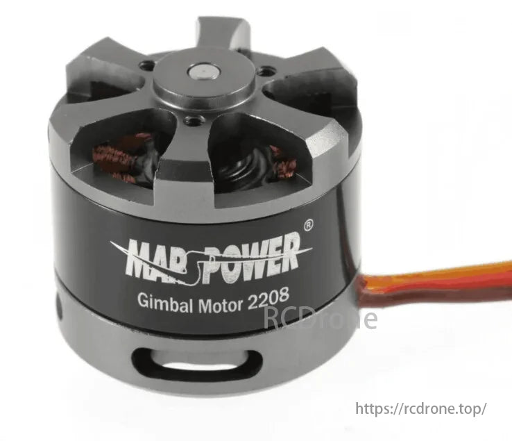 2208 80T RC Brushless Gimbal Motor, Motor designed for smooth stabilization in CNC-machined gimbal setups, providing reliable power and precise control for small camera payloads.
