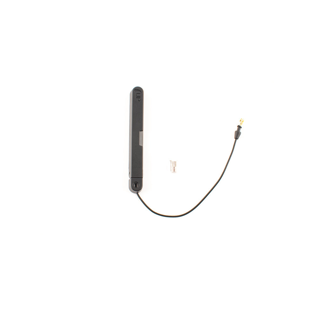 Zorro Replacement Antenna with coax lead and small U.FL-style connector on white background