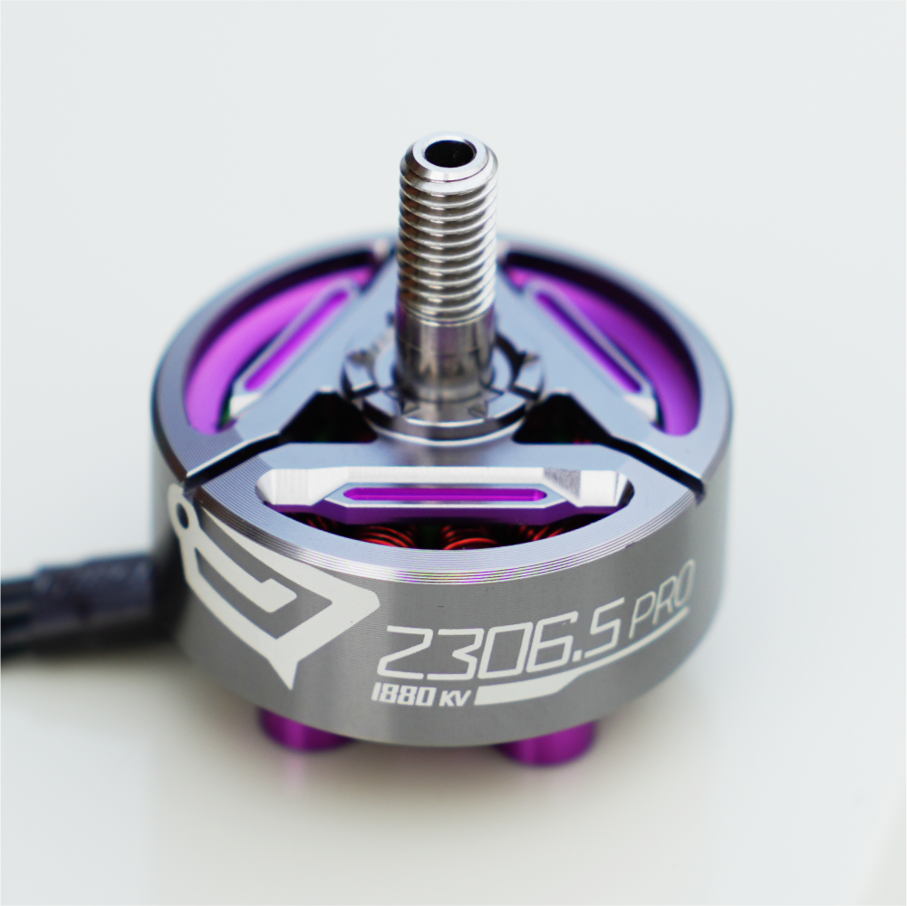 SpeedyBee BeeStorm 2306.5 PRO FPV drone brushless motor with threaded shaft, labeled 1880KV