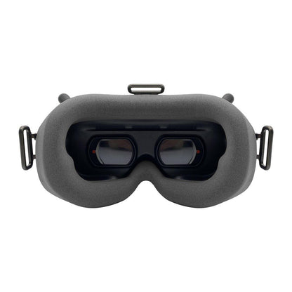 Super Comfy Foam Padding for DJI FPV Goggle installed, front view showing eyepiece cutouts and nose bridge