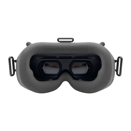 Super Comfy Foam Padding for DJI FPV Goggle installed, front view showing eyepiece cutouts and nose bridge