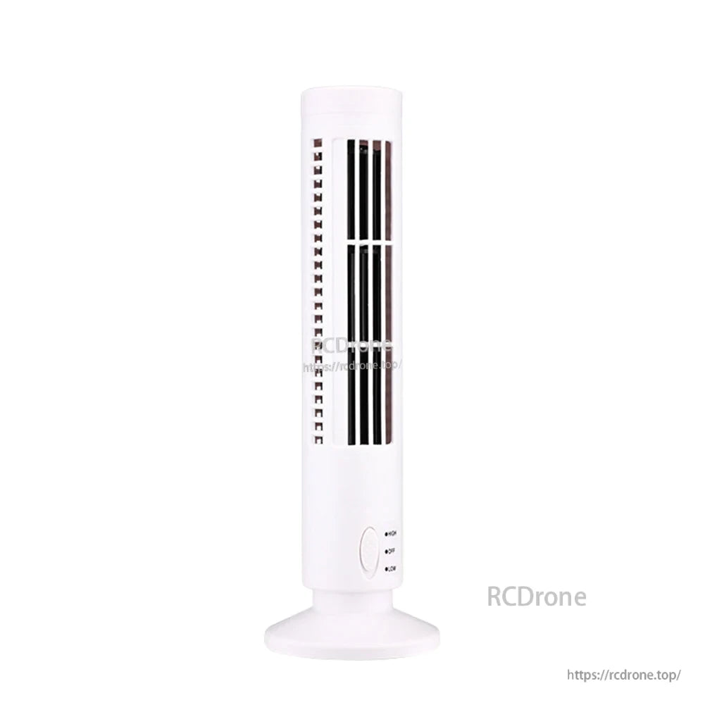2.5W 38CM/33CM LED Tower Fan No Leaf 2 Gear Speed Stand Up Tower Fan Portable Electric Floor Fan for Living Room Bedroom Office