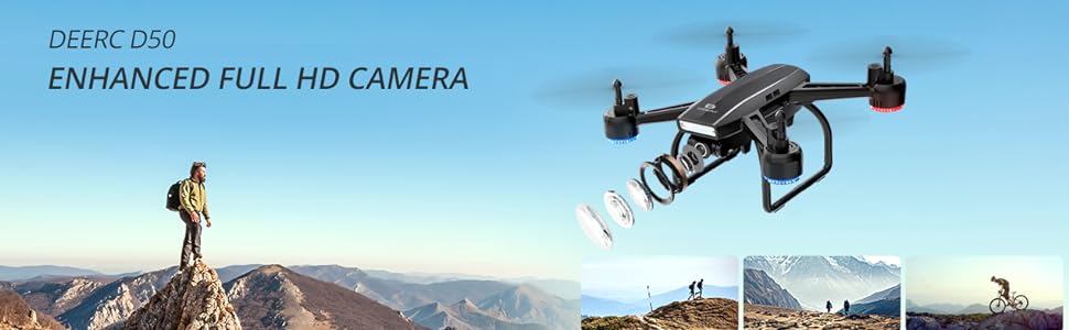 DEERC D50 Drone, deerc dso enhanced full hd camera 