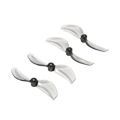 Gemfan 45mm 2-Blade & 3-Blade FPV Whoop Propeller set, clear two-blade props with black hubs