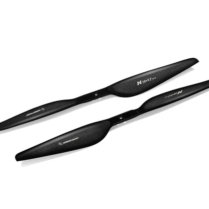 Hobbywing CF 2892 Propeller, Hobbywing CF 28*9.2 carbon fiber propellers, black two-blade RC aircraft props with branded hubs
