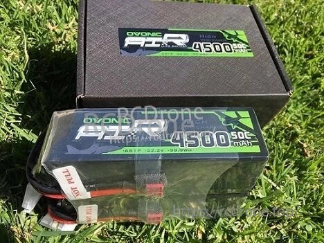 Ovonic AIR 2-Pack 6S LiPo Battery set, 4500mAh 50C 22.2V packs with Deans T-plug connectors