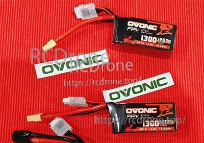 Ovonic 120C 1300mAh 4S 14.8V LiPo Battery 2-pack with XT60 lead and balance connector