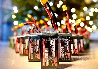 2× Ovonic 120C 6S 1200mAh 22.2V LiPo Battery packs with XT60 connectors, grouped for FPV use