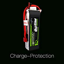 Ovonic 3S 2200mAh LiPo pack with balance lead and “Charge-Protection” marking on the label