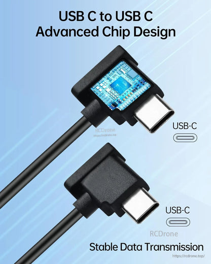 2PCS LKTOP Dual USB‑C RC Cable, USB-C to USB-C cable with advanced chip for stable data transmission.