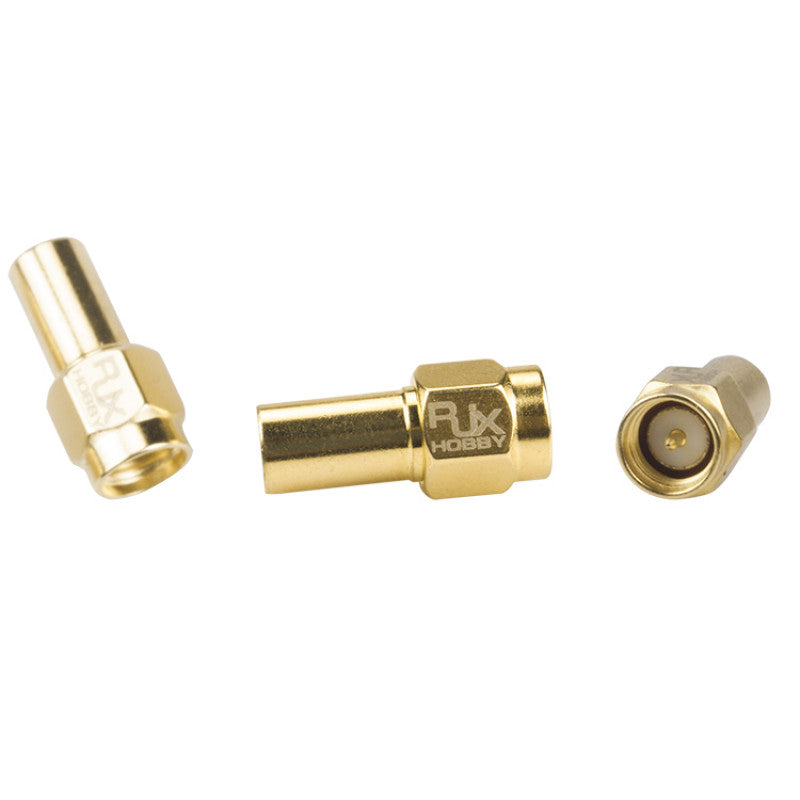 RJXHOBBY SMA male RF termination load with gold-tone coaxial connector body and hex nut