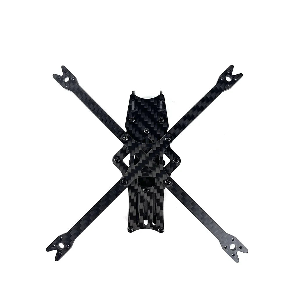 DarwinFPV Baby BabyApe V2 FPV Frame assembled carbon fiber X frame, top view