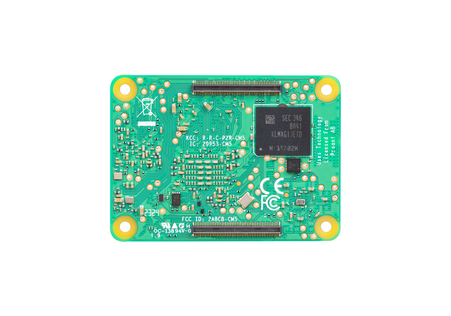 Raspberry Pi Compute Module 5 CM5108016 – 8GB, 16GB eMMC, 2.4/5GHz Wi‑Fi/Bluetooth 5.0, Dual 4K HDMI