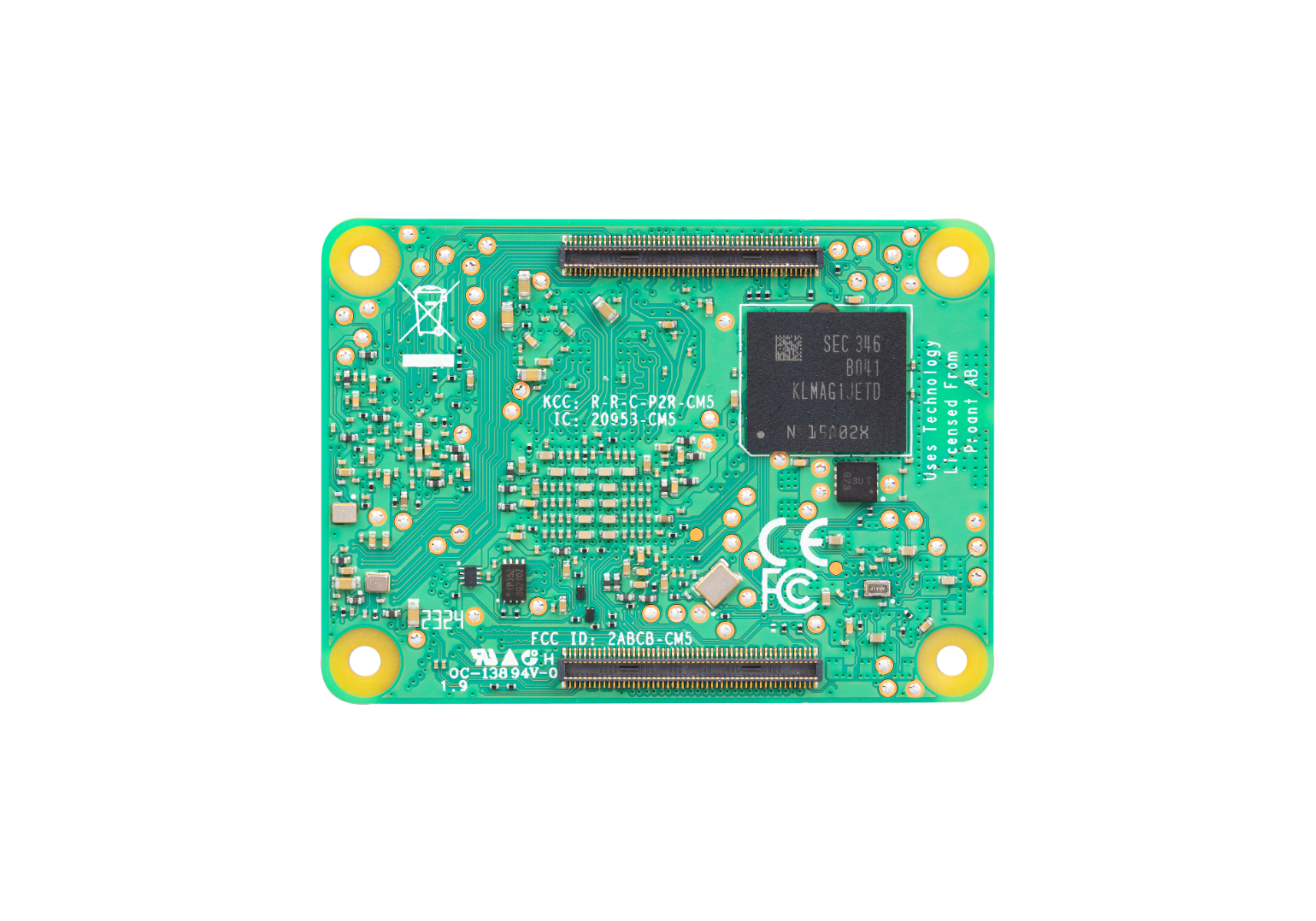 Raspberry Pi Compute Module 5 CM5108016 – 8GB, 16GB eMMC, 2.4/5GHz Wi‑Fi/Bluetooth 5.0, Dual 4K HDMI