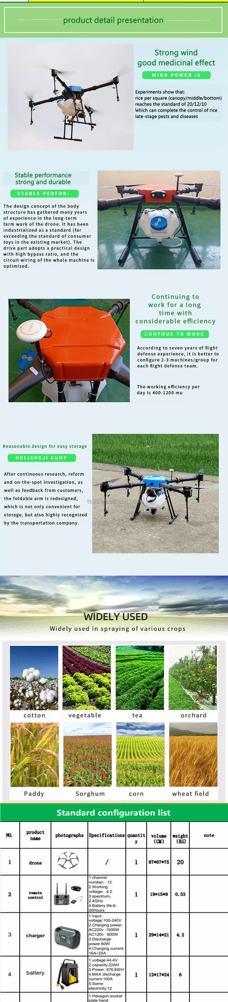FNY-10 10L Agriculture Drone, Ncl pl (canopy/middle/bottom) reaches the