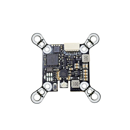 DarwinFPV Baby Ape VTX top view showing components, u.FL antenna connector and plug socket