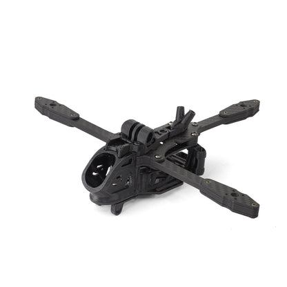 HGLRC Rekon Y6 5-Inch FPV Frame assembled view with carbon fiber arms and camera cage