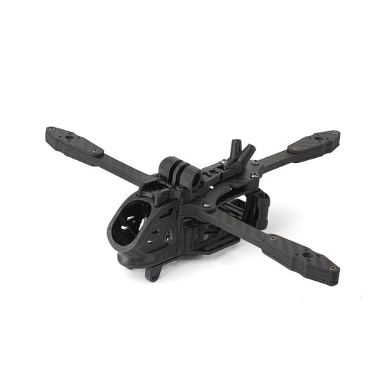 HGLRC Rekon Y6 5-Inch FPV Frame assembled view with carbon fiber arms and camera cage