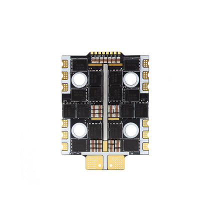 HGLRC 60A 4in1 Mini 8S 32-bit V1 ESC bottom side with MOSFET layout and battery pads