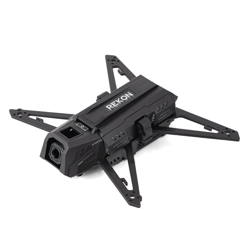 HGLRC Rekon35 V2 3.5-inch carbon fiber drone frame kit with integrated 2S power module, angled view