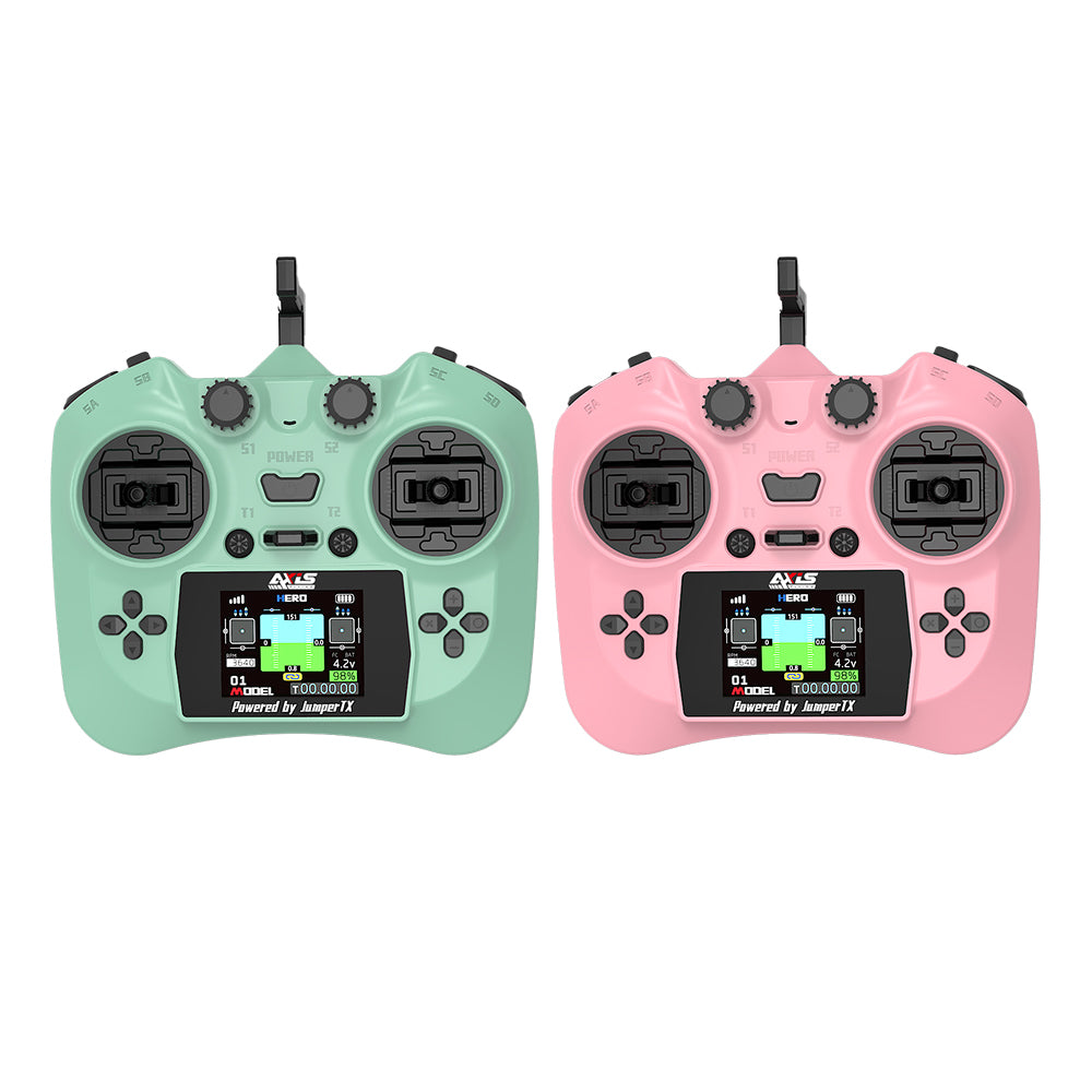 Two Track Remote Controller Design Axisflying ELRS 2.4G Remote Controller, Compact Color Screen Transmitt ...
