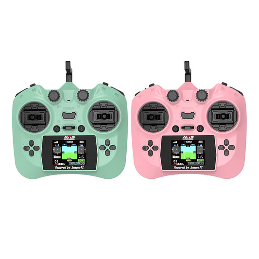 Axisflying ELRS 2.4G Remote Controller, Compact 12-channel ELRS transmitter with color screen, Hall gimbals, USB-C, 2.4GHz, 100mW output for drones and RC models.