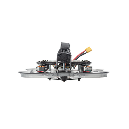 XI25 Pro ducted FPV drone front view, low-profile frame with forward camera mount and top battery strap