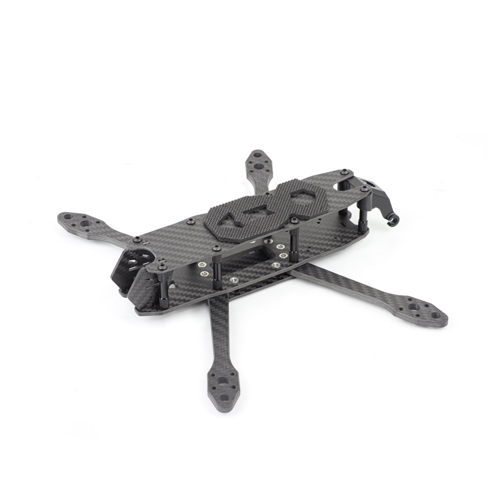 HGLRC MY5 5-Inch Freestyle & Training FPV Frame assembled carbon fiber quad frame, angled view