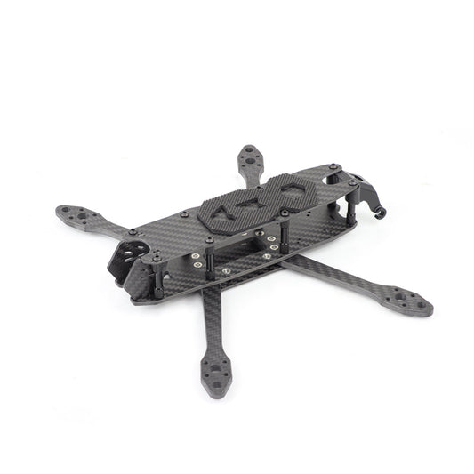 HGLRC MY5 5-Inch Freestyle & Training FPV Frame assembled carbon fiber quad frame, angled view