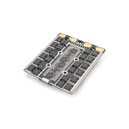 OddityRC Vortex S100 4-in-1 ESC angled underside view showing MOSFET layout and board edge pads
