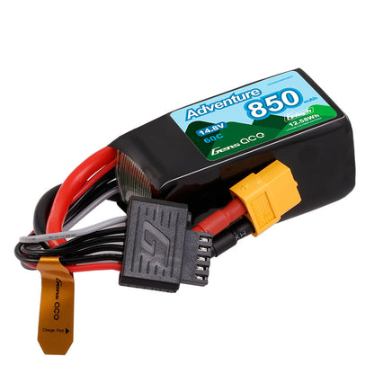 Batería Gens ace Adventure 850mAh 4S 14.8V 60C LiPo con conector XT60, G-Tech-5P Balance