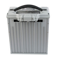 Tattu smart high-voltage battery pack in rugged gray case with top carry handle