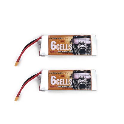 Two DarwinFPV 6-cell 8200mAh LiPo battery packs shown for quantity/reference