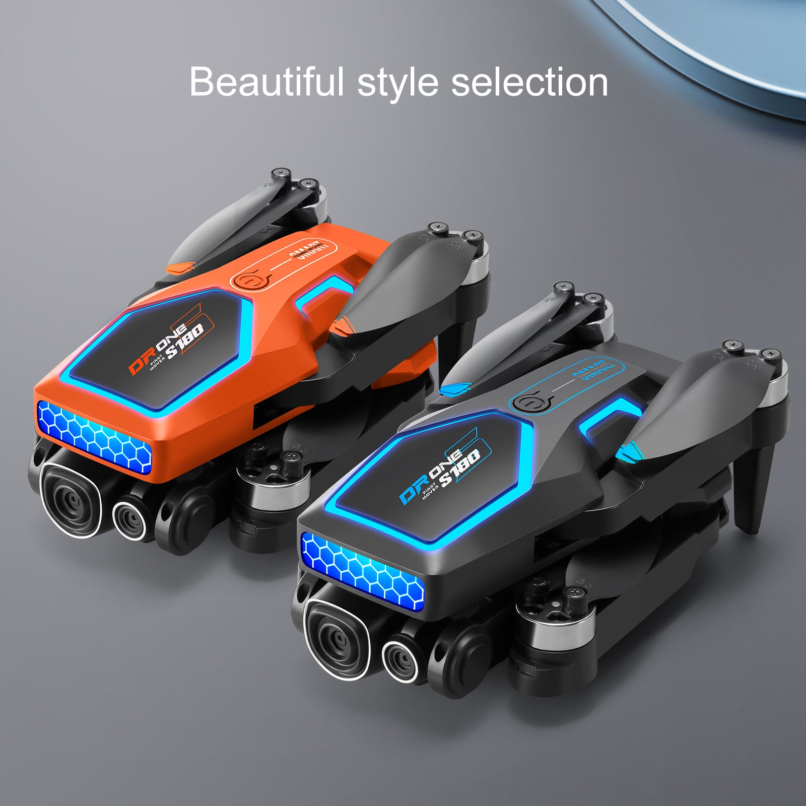 S180 Drone, Choose from four beautiful styles: One, Fifty-One, Forty-Eight, or Twenty-Five-Twenty.