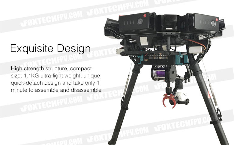 F10 Industrial Drone Winch with 5KG Payload Hook 5 Industrial-grade drone winch with lightweight, compact design for easy assembly/disassembly.