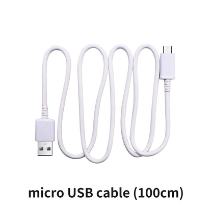 White USB-A to micro USB cable, 100cm length, straight connectors