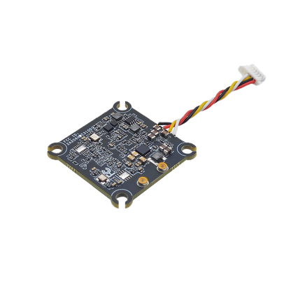 Whoop V2 VTX underside view showing components, solder pads, and mounting holes